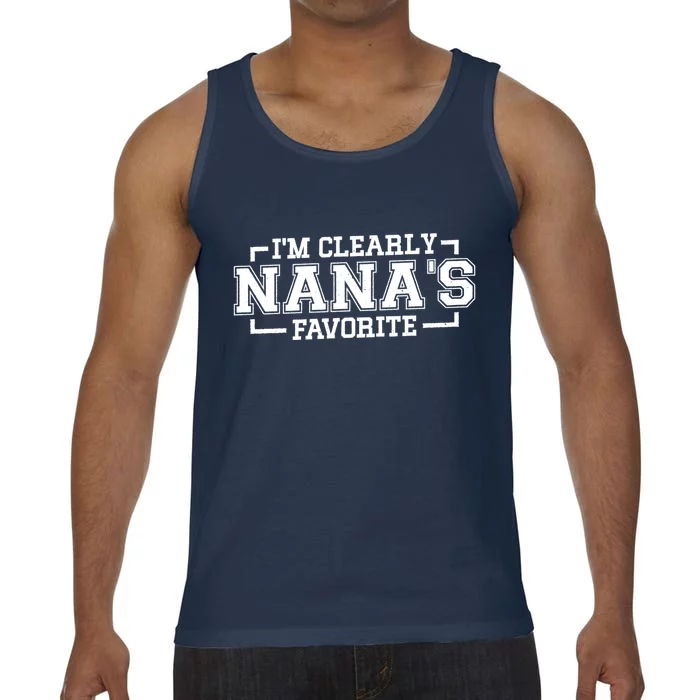 Im Clearly Nanas Favorite Grandson Granddaughter Grandma Gift Comfort Colors® Tank Top