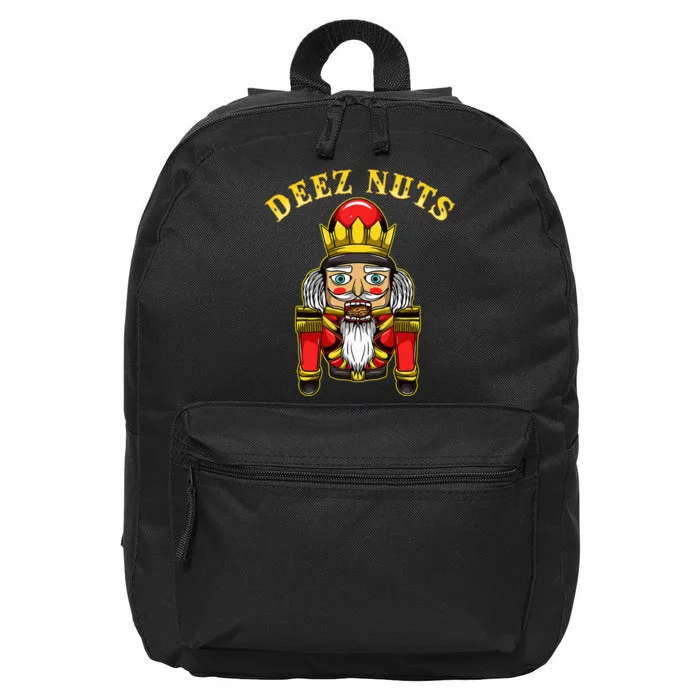 Inappropriate Christmas Nutcracker Deez Nuts 16 in Basic Backpack