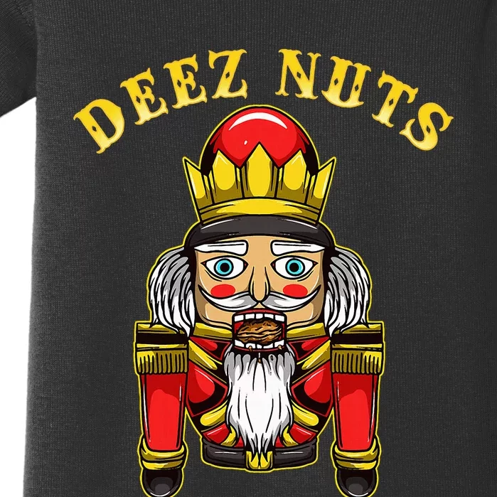 Inappropriate Christmas Nutcracker Deez Nuts Baby Bodysuit