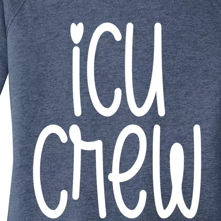 Icu Crew Nurse Nursing Intensive Care Unit Rn Gift Women's Perfect Tri Tunic Long Sleeve Shirt