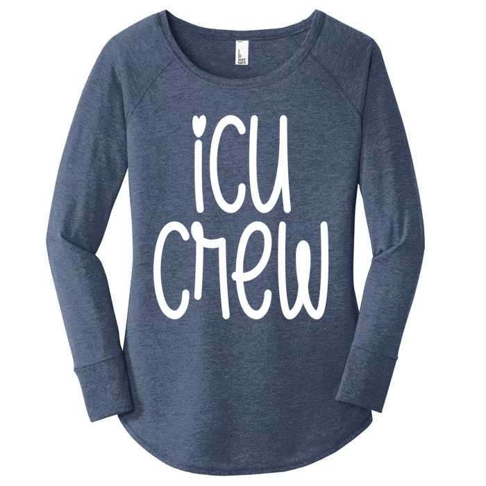 Icu Crew Nurse Nursing Intensive Care Unit Rn Gift Women's Perfect Tri Tunic Long Sleeve Shirt