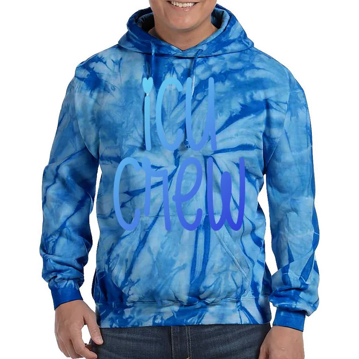 Icu Crew Nurse Nursing Intensive Care Unit Rn Gift Tie Dye Hoodie