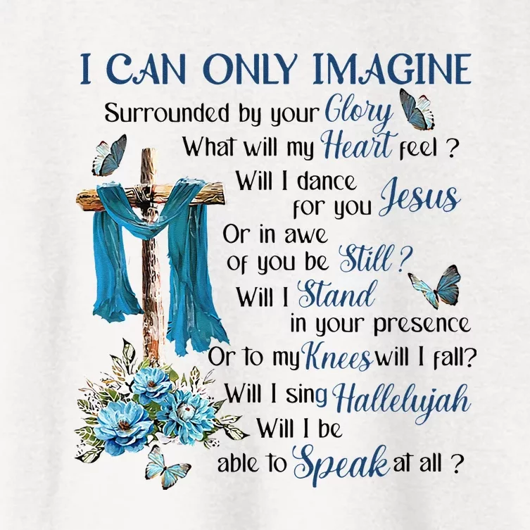 I Can Only Imagine Surrounded By Your Glory Heaven Women's Crop Top Tee