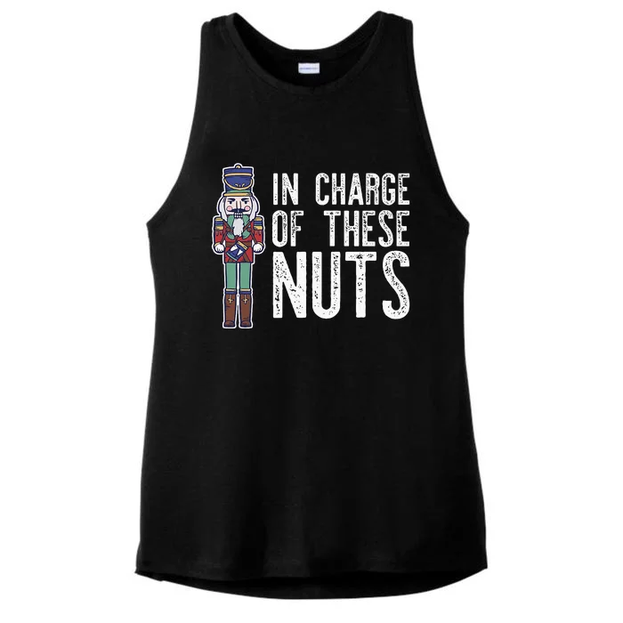 In Charge Of These Nuts! Nutcracker Christmas Ballet Meme Ladies Tri-Blend Wicking Tank