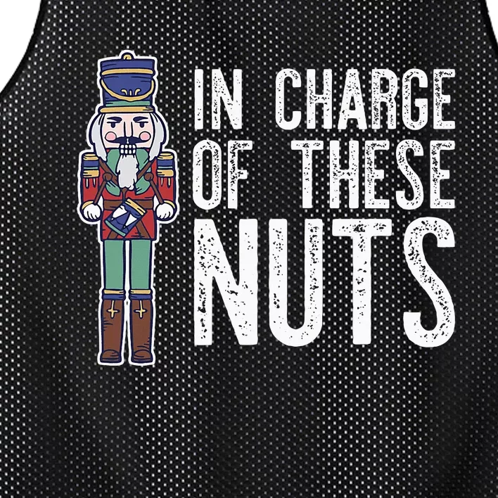 In Charge Of These Nuts! Nutcracker Christmas Ballet Meme Mesh Reversible Basketball Jersey Tank