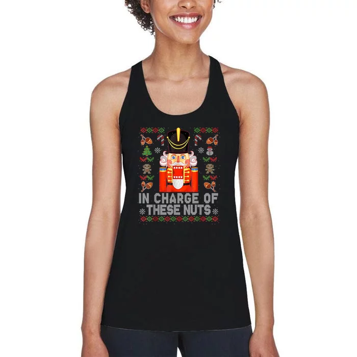 In Charge Of These Nuts! Nutcracker Christmas Ballet Gift Women's Racerback Tank