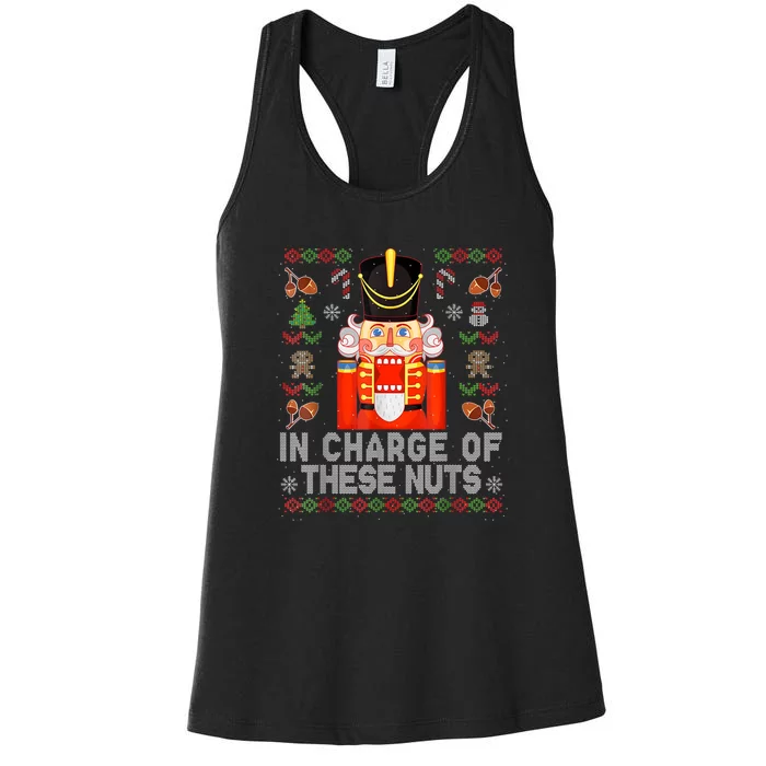 In Charge Of These Nuts! Nutcracker Christmas Ballet Gift Women's Racerback Tank