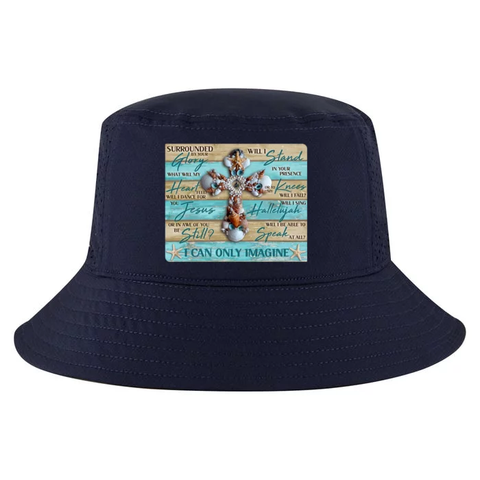 I Can Only Imagine Faith Sea Shell Cross Cool Comfort Performance Bucket Hat