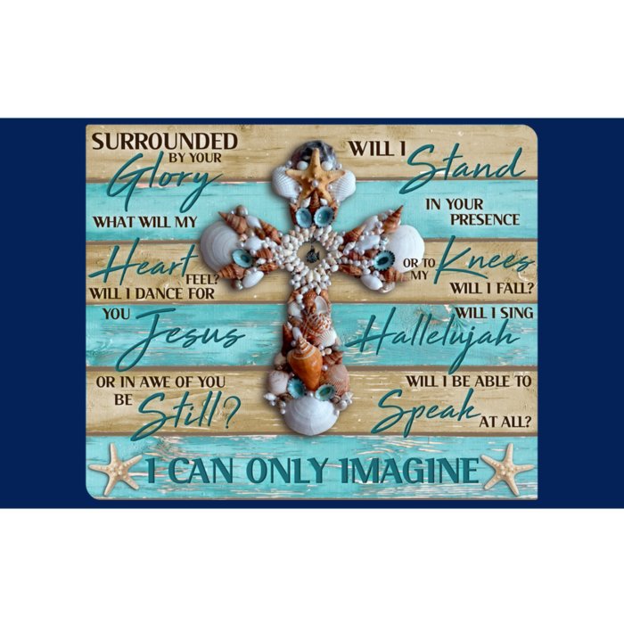 I Can Only Imagine Faith Sea Shell Cross Bumper Sticker