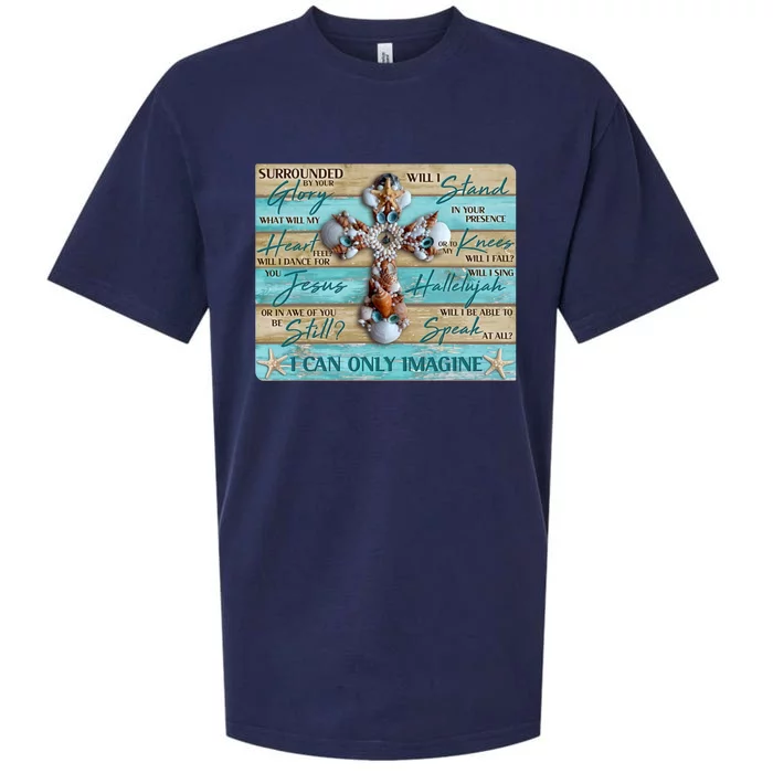 I Can Only Imagine Faith Sea Shell Cross Sueded Cloud Jersey T-Shirt