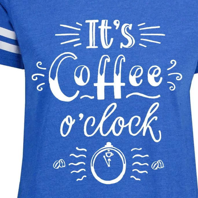 Its Coffee Oclock Funny Coffee Happiness Enza Ladies Jersey Football T-Shirt