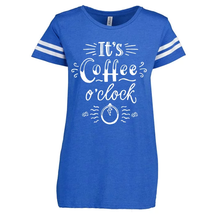 Its Coffee Oclock Funny Coffee Happiness Enza Ladies Jersey Football T-Shirt