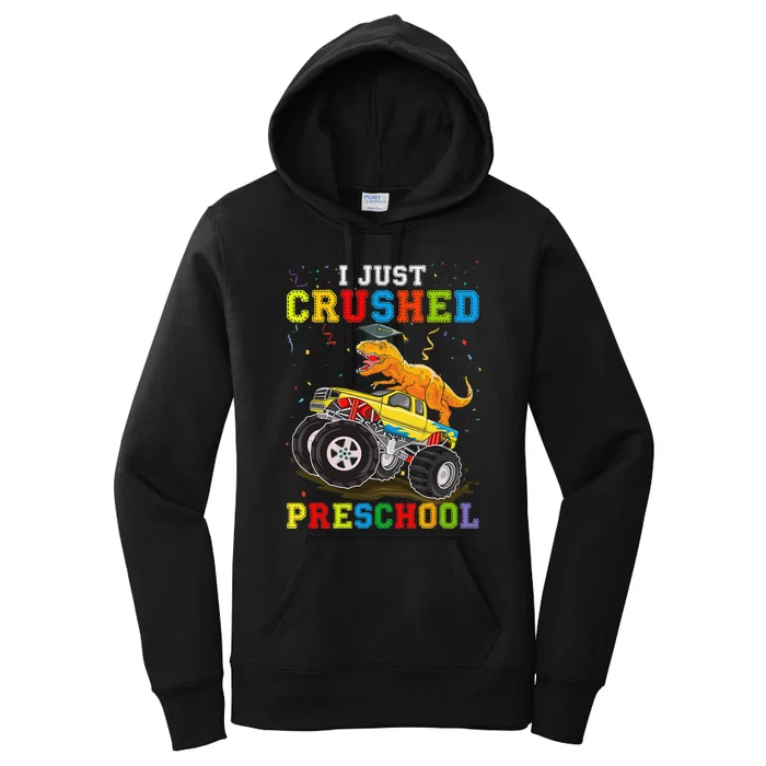 I Crushed Preschool Kindergarten Monster truck Graduation Women's Pullover Hoodie