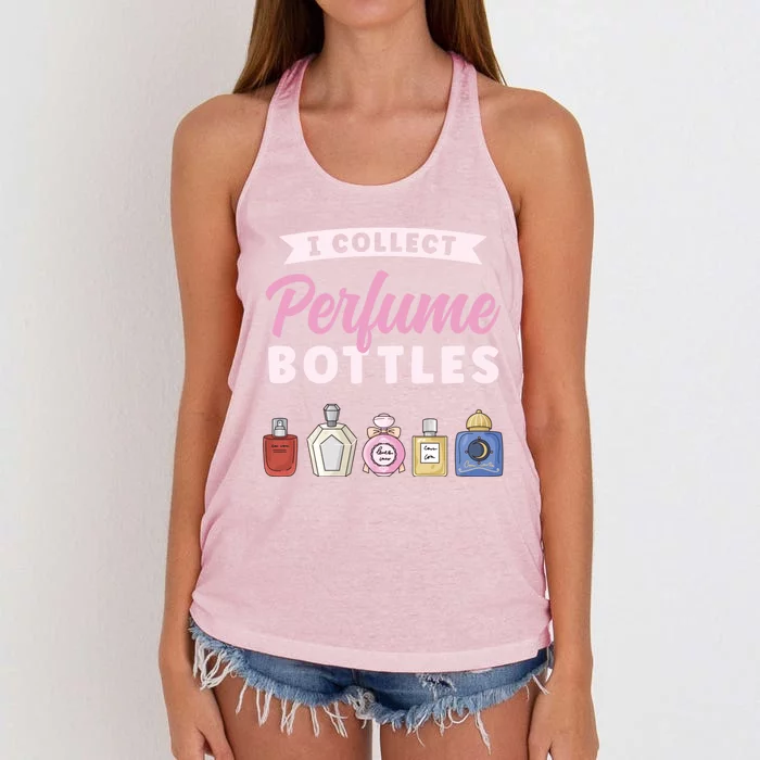 I Collect Perfume Bottles Aromatic Perfume Cute Gift Women's Knotted Racerback Tank