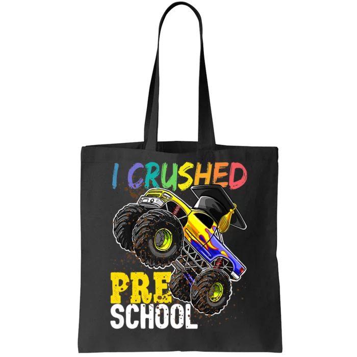 I Crushed Preschool Monster Truck Graduation Tote Bag