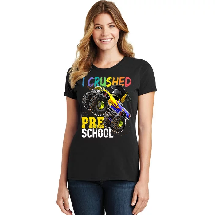 I Crushed Preschool Monster Truck Graduation Women's T-Shirt