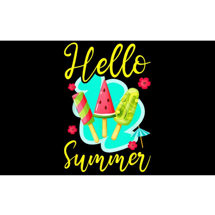 Ice Cream Popsicle Hello Summer Bumper Sticker