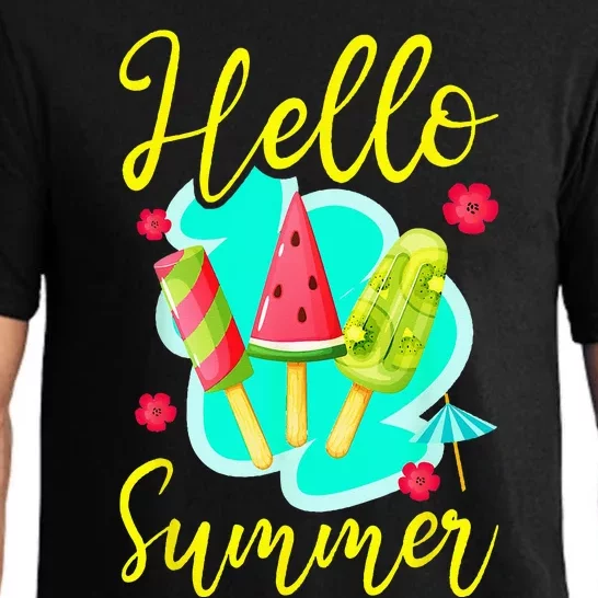 Ice Cream Popsicle Hello Summer Pajama Set