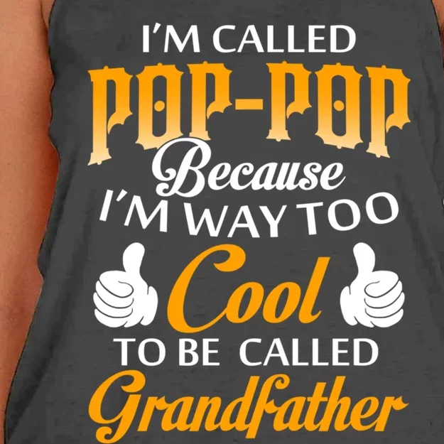 Im Called Poppop Gift Women's Knotted Racerback Tank