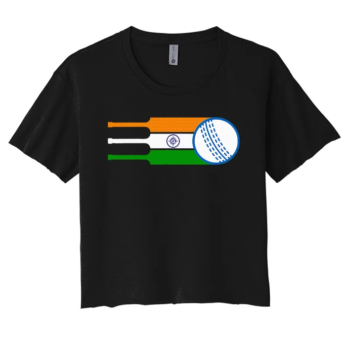 Indian Cricket Player Team Cricket Fans India Cricket Women's Crop Top Tee