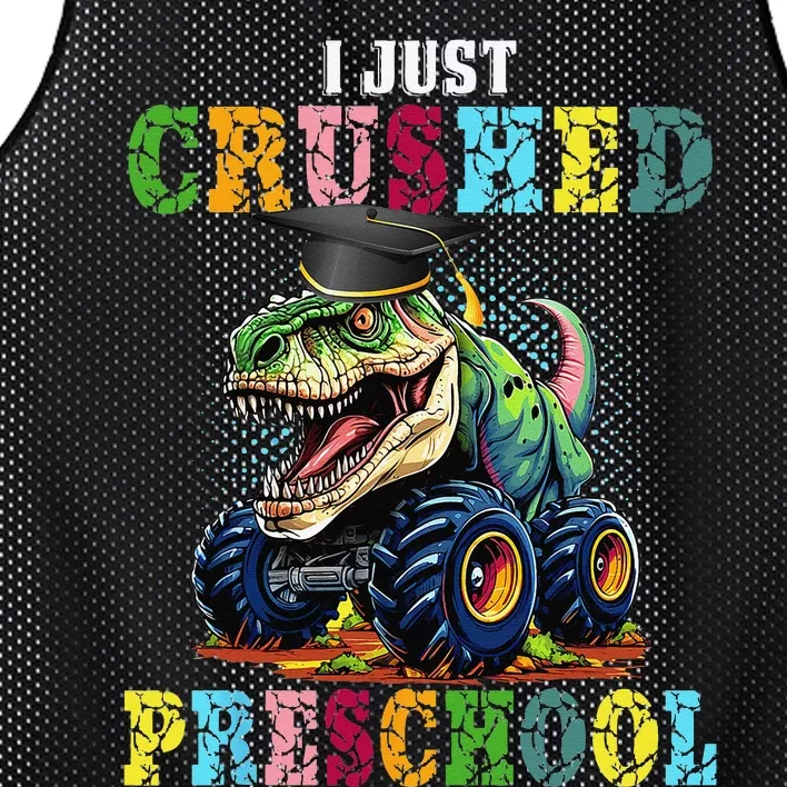 I Crushed Preschool Monster Truck Graduation Mesh Reversible Basketball Jersey Tank