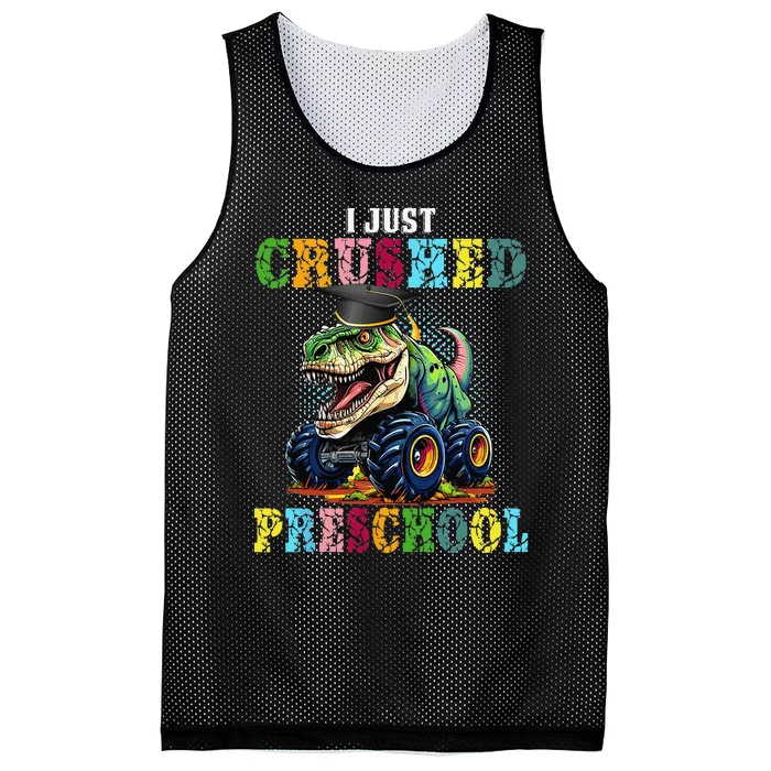 I Crushed Preschool Monster Truck Graduation Mesh Reversible Basketball Jersey Tank