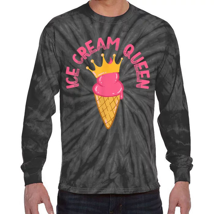 Ice Cream Queen Tie-Dye Long Sleeve Shirt