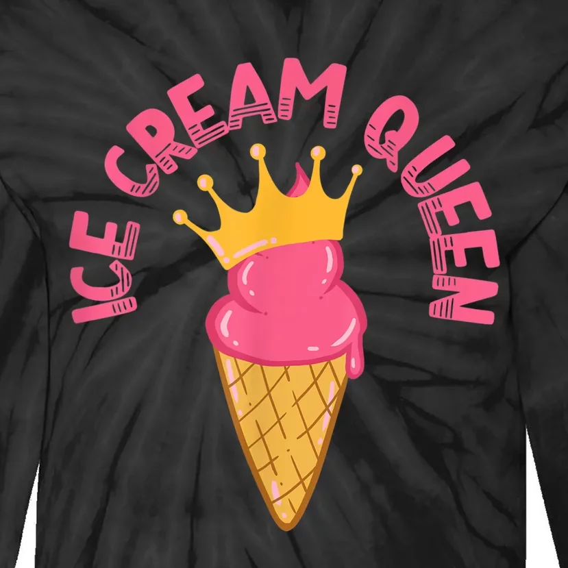 Ice Cream Queen Tie-Dye Long Sleeve Shirt