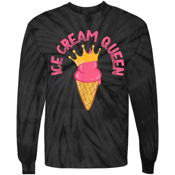 Ice Cream Queen Tie-Dye Long Sleeve Shirt