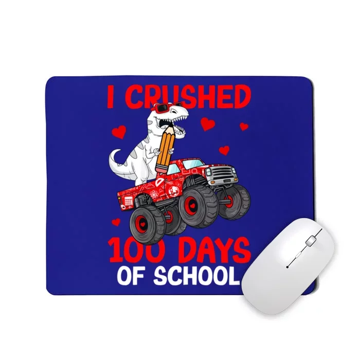 I Crushed Retro 100 Days Of School Dinosaur T Rex Smarter Great Gift Mousepad