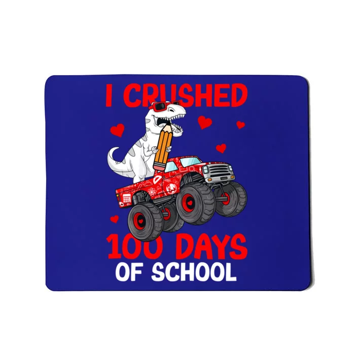 I Crushed Retro 100 Days Of School Dinosaur T Rex Smarter Great Gift Mousepad