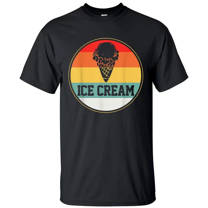 Ice Cream Retro Summer Treats Frozen Food Cone Tall T-Shirt