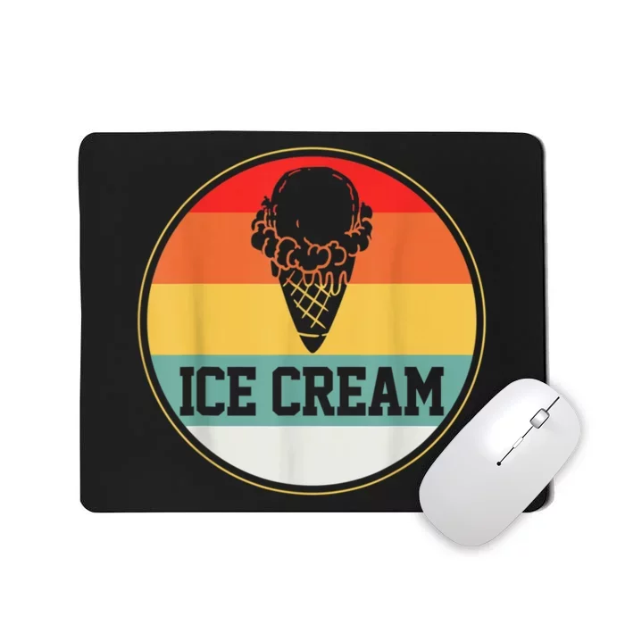 Ice Cream Retro Summer Treats Frozen Food Cone Mousepad