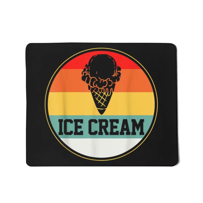 Ice Cream Retro Summer Treats Frozen Food Cone Mousepad