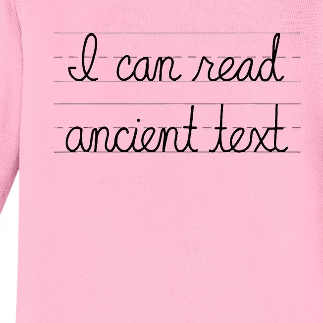 I Can Read Ancient Text Baby Long Sleeve Bodysuit