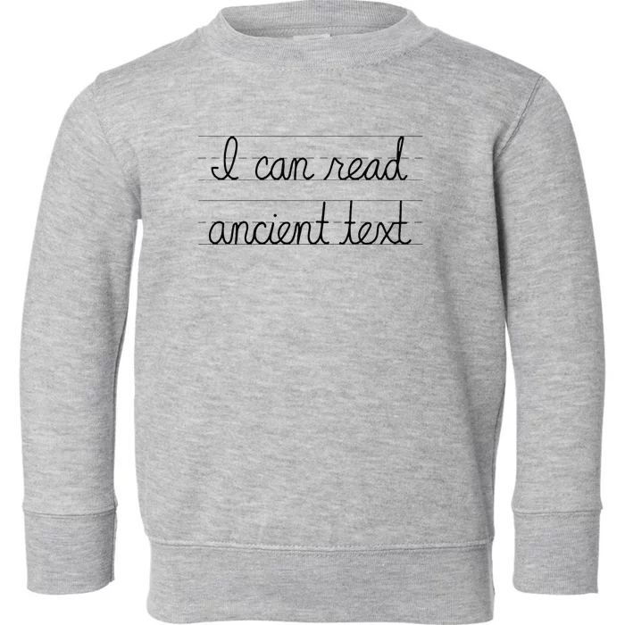 I Can Read Ancient Text Toddler Sweatshirt