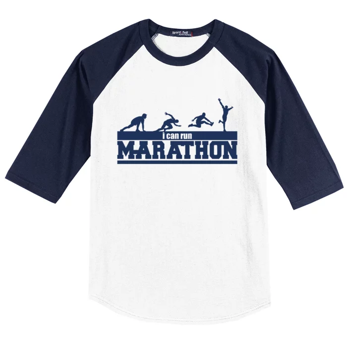 I Can Run Marathon Baseball Sleeve Shirt