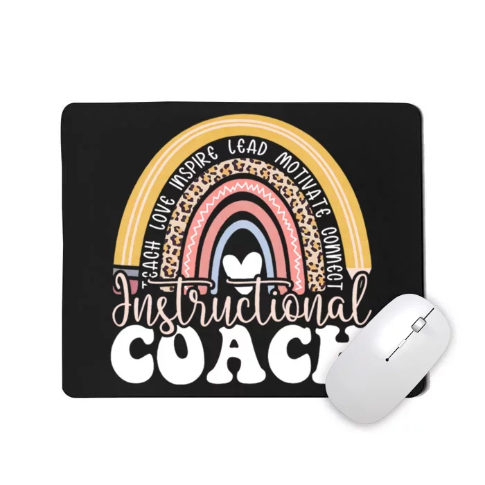 Instructional Coach Rainbow Leopard Academic Specialist Mousepad