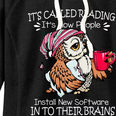 It's Called Reading Owl Coffee Book Nerd Reader Lover Women's Fleece Hoodie