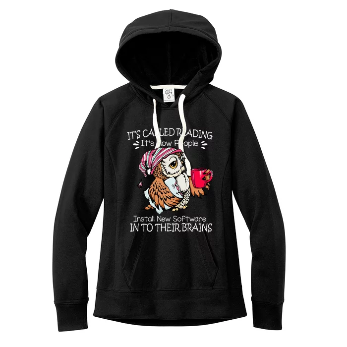 It's Called Reading Owl Coffee Book Nerd Reader Lover Women's Fleece Hoodie