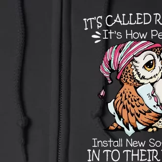 It's Called Reading Owl Coffee Book Nerd Reader Lover Full Zip Hoodie