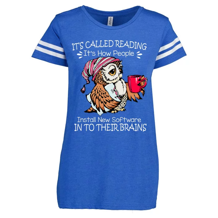 It's Called Reading Owl Coffee Book Nerd Reader Lover Enza Ladies Jersey Football T-Shirt