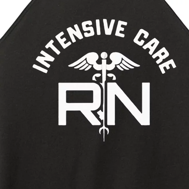 Intensive Care RN Design Women’s Perfect Tri Rocker Tank