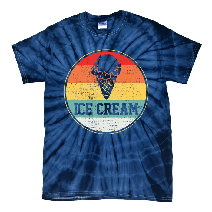 Ice Cream Retro Vintage Summer Treats Cone Cool Tee Tie-Dye T-Shirt