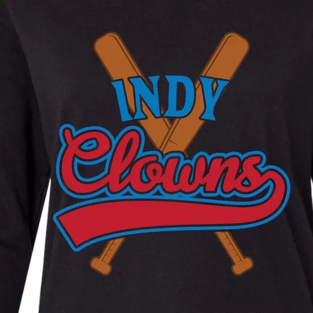 Indianapolis Clowns Retro Indy Baseball Fan Gift Idea Gift Womens Cotton Relaxed Long Sleeve T-Shirt