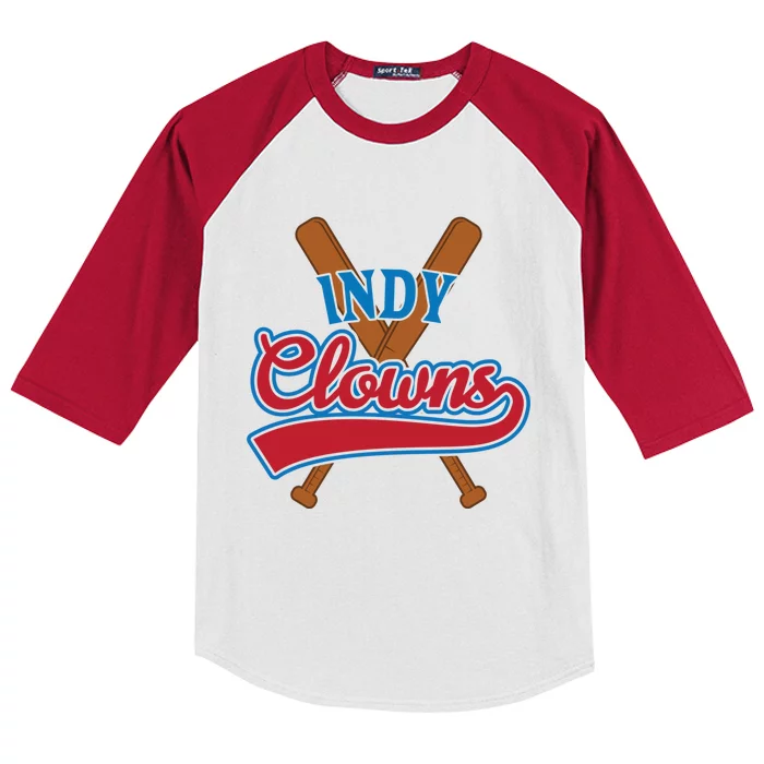 Indianapolis Clowns Retro Indy Baseball Fan Gift Idea Gift Kids Colorblock Raglan Jersey