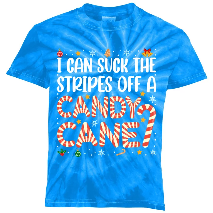 I Can Suck The Stripes Off A Candy Cane Funny Christmas Xmas Funny Gift Kids Tie-Dye T-Shirt