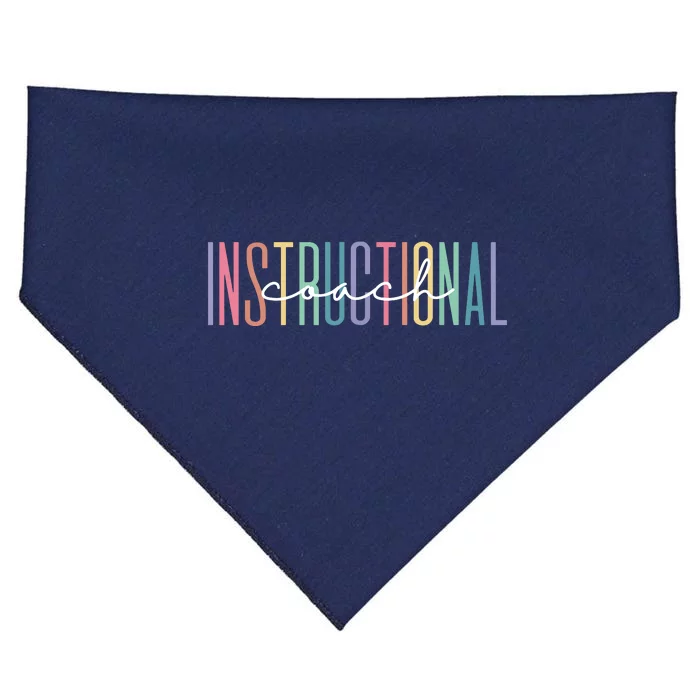 Instructional Coach School Cute Academic Specialist Teacher USA-Made Doggie Bandana