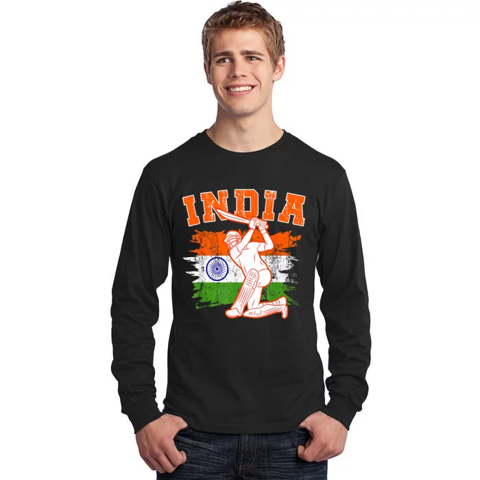 India Cricket Supporters Jersey | Indian Cricket Fans Tall Long Sleeve T-Shirt