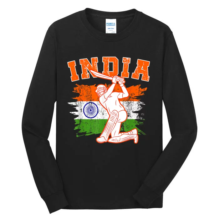 India Cricket Supporters Jersey | Indian Cricket Fans Tall Long Sleeve T-Shirt